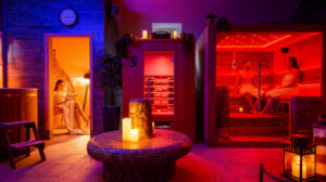 024 strefa spa fotel kokon sauna finska i infrared zimna balia relaks dla par ostoja dwa jeziora kal wegorzewo mazury